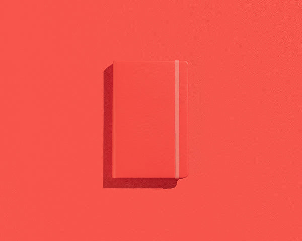 Coral Red Leather Notebook