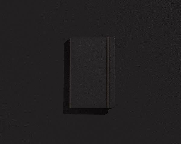 Midnight Black Leather Notebook
