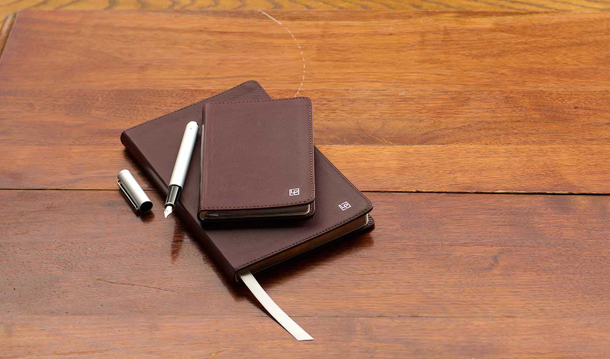 Cacao Brown Heritage journals in pocket size