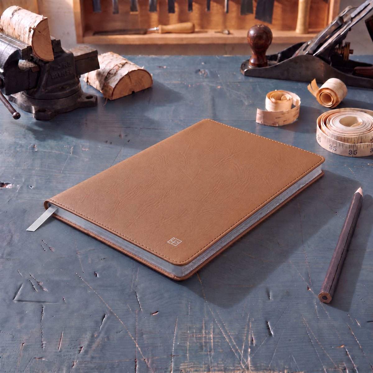 Biscotti Tan Heritage journal — side profile