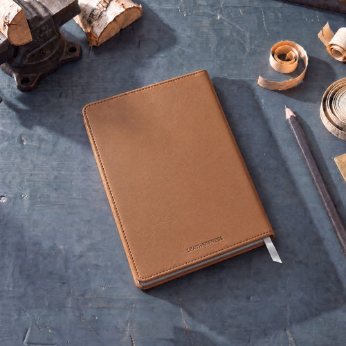 Biscotti Tan Classic Leather Journal - Leatherpress