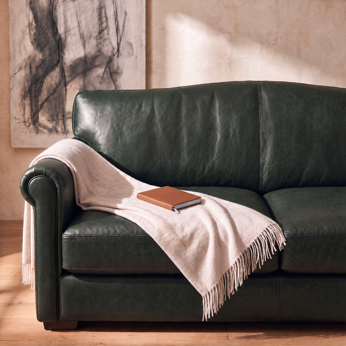 Chesterfield Tan Heritage journal — in a room scene
