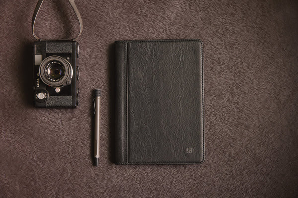 Fedora Black Refillable Leather Journal