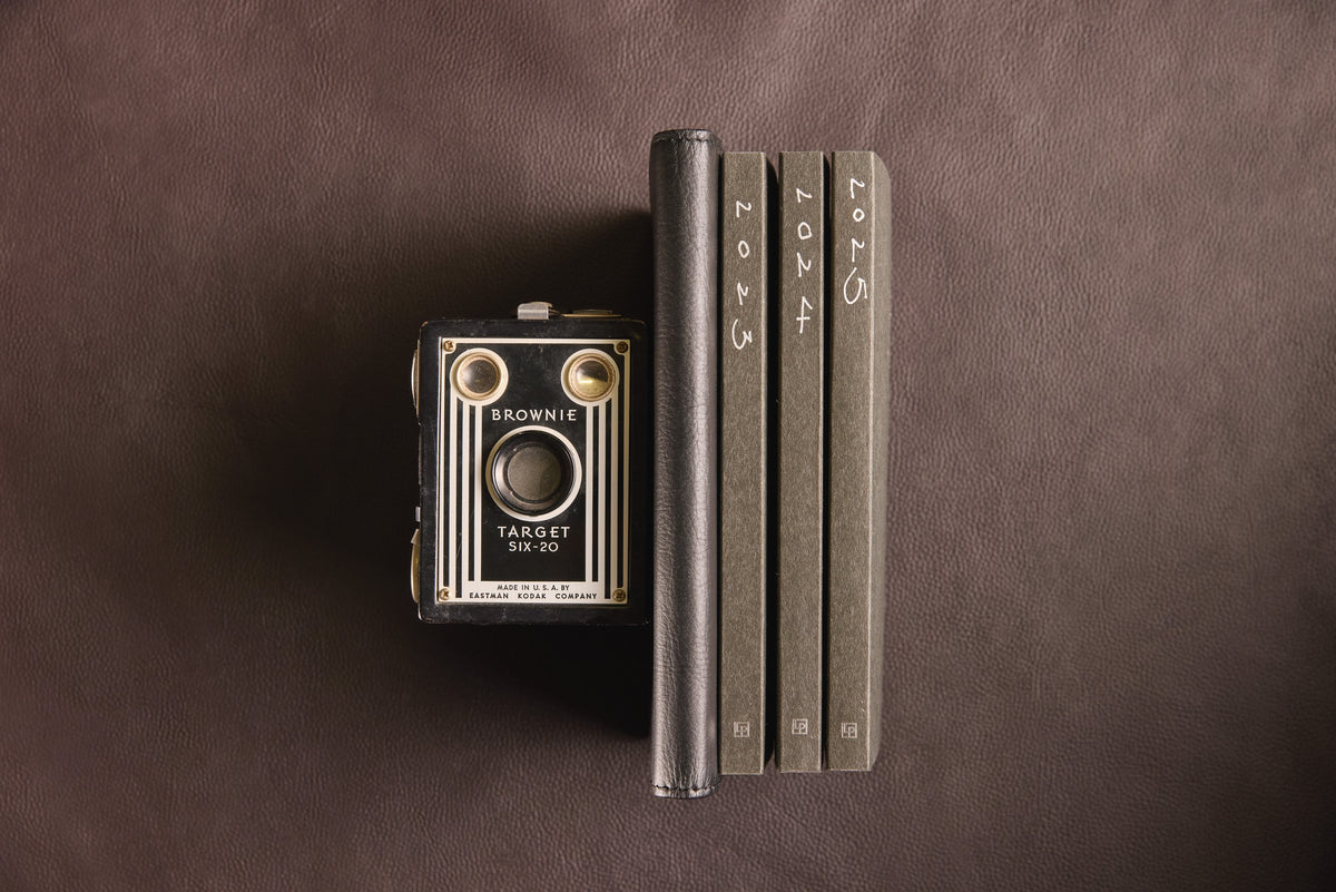Fedora Black Refillable Leather Journal — view 2