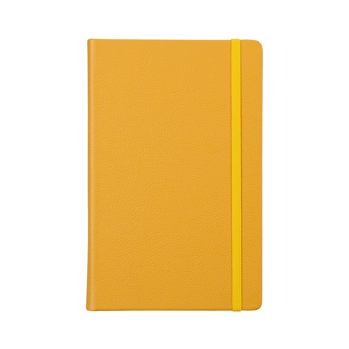 Front cover of the large Butter Yellow notebook with yellow elastic closure